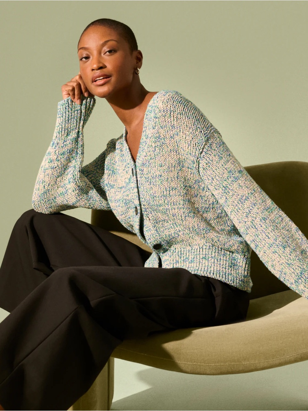 NWT MM LaFleur Dakota Easy Cardigan Boucle Multicolored - Picture 5 of 7